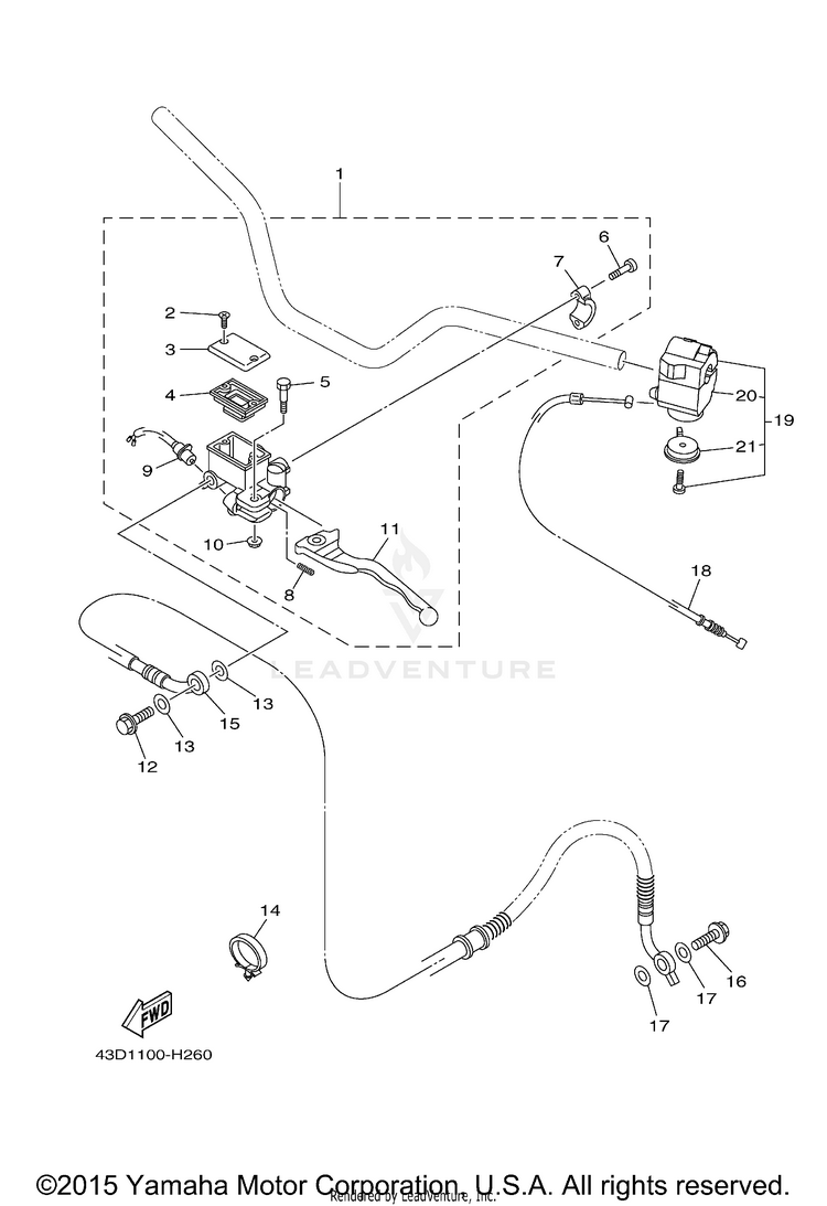 Rear Master Cylinder Schematic