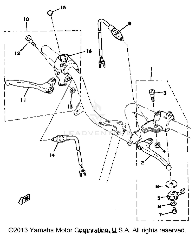 Handle Switch-Lever Schematic