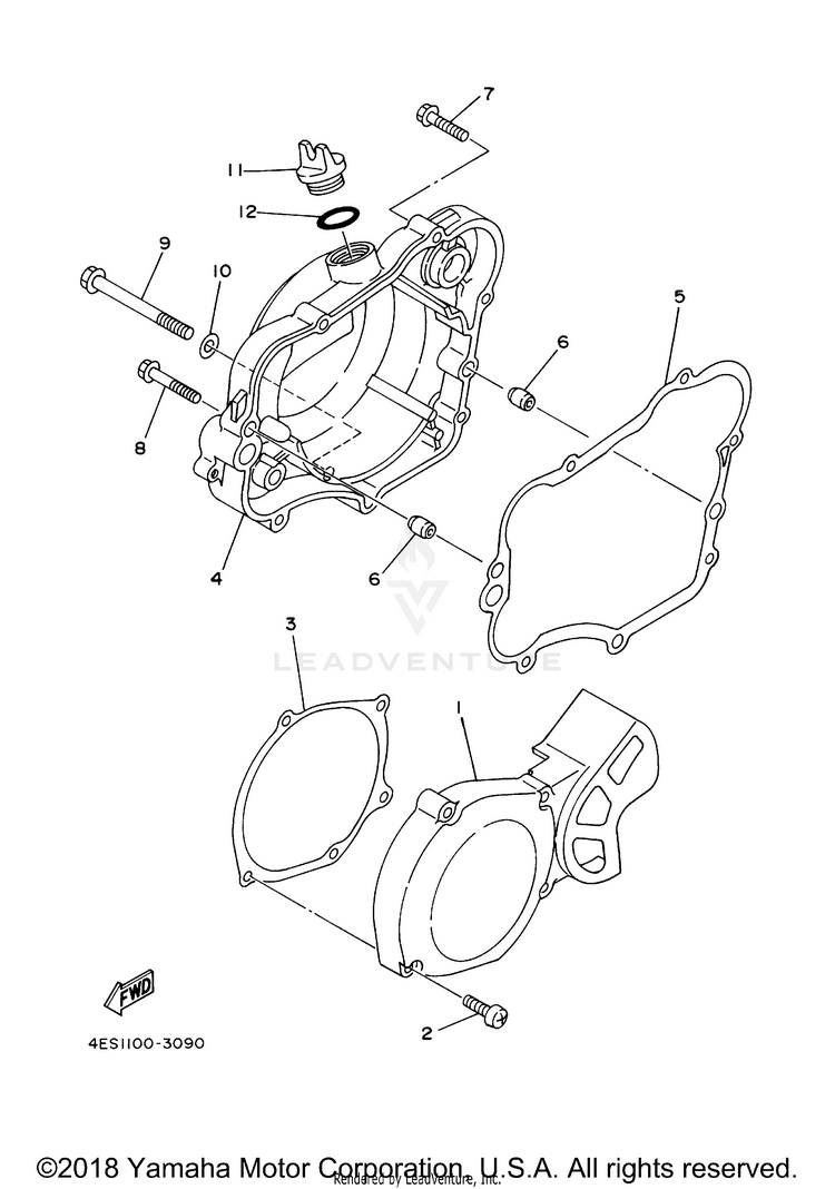Crankcase Cover 1 Schematic