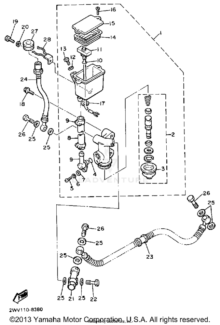 Rear Master Cylinder Schematic