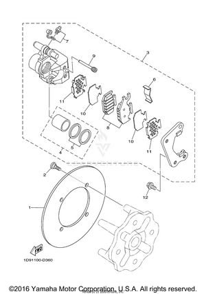 Rear Brake Caliper Schematic