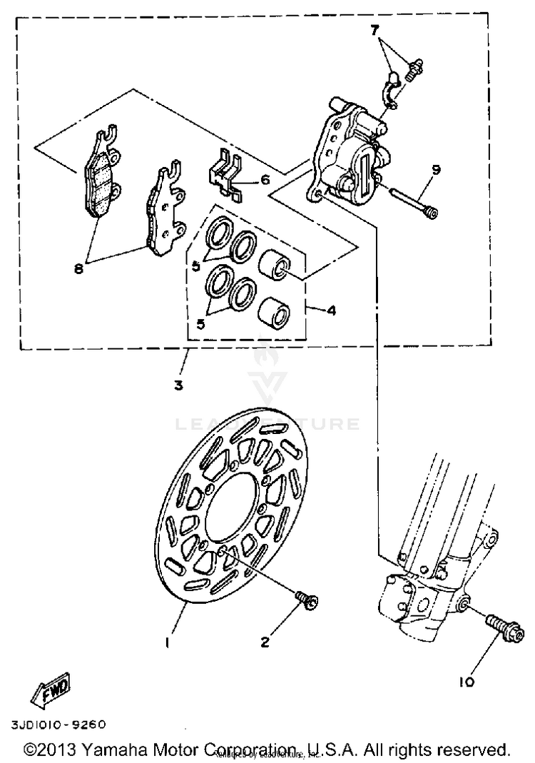 Front Brake Caliper Schematic