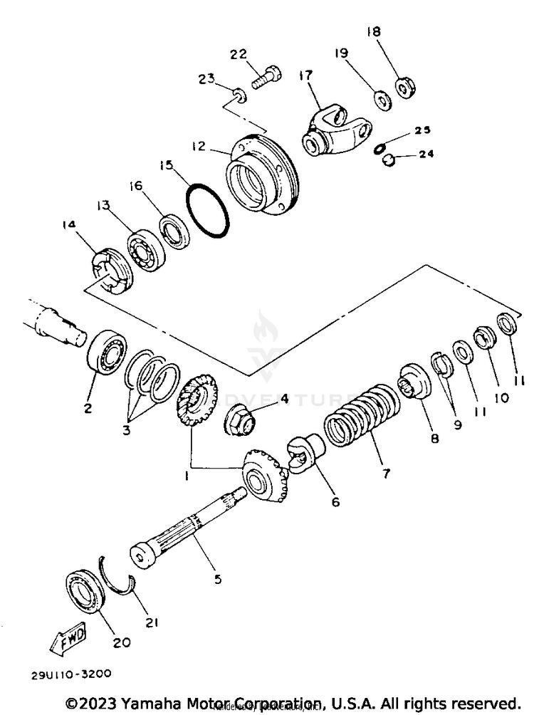 Middle Drive Gear Schematic