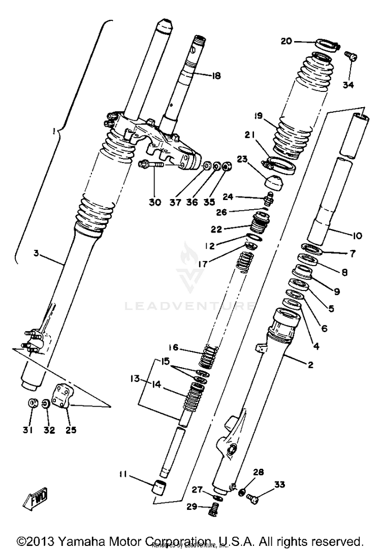 Front Fork Schematic