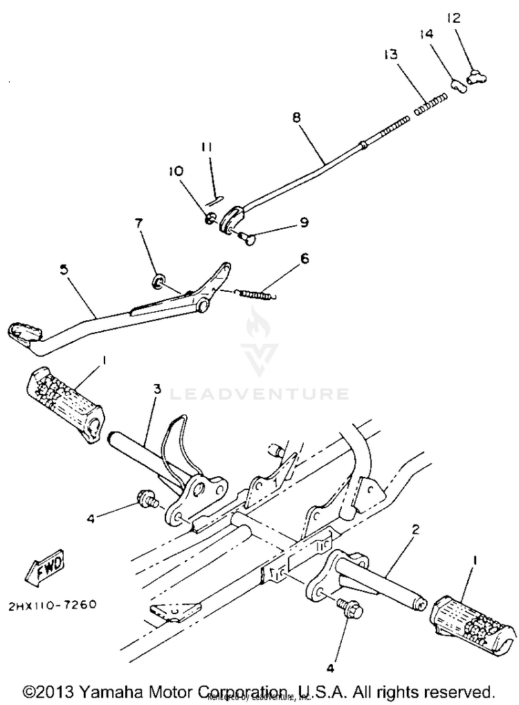 Stand - Footrest Schematic