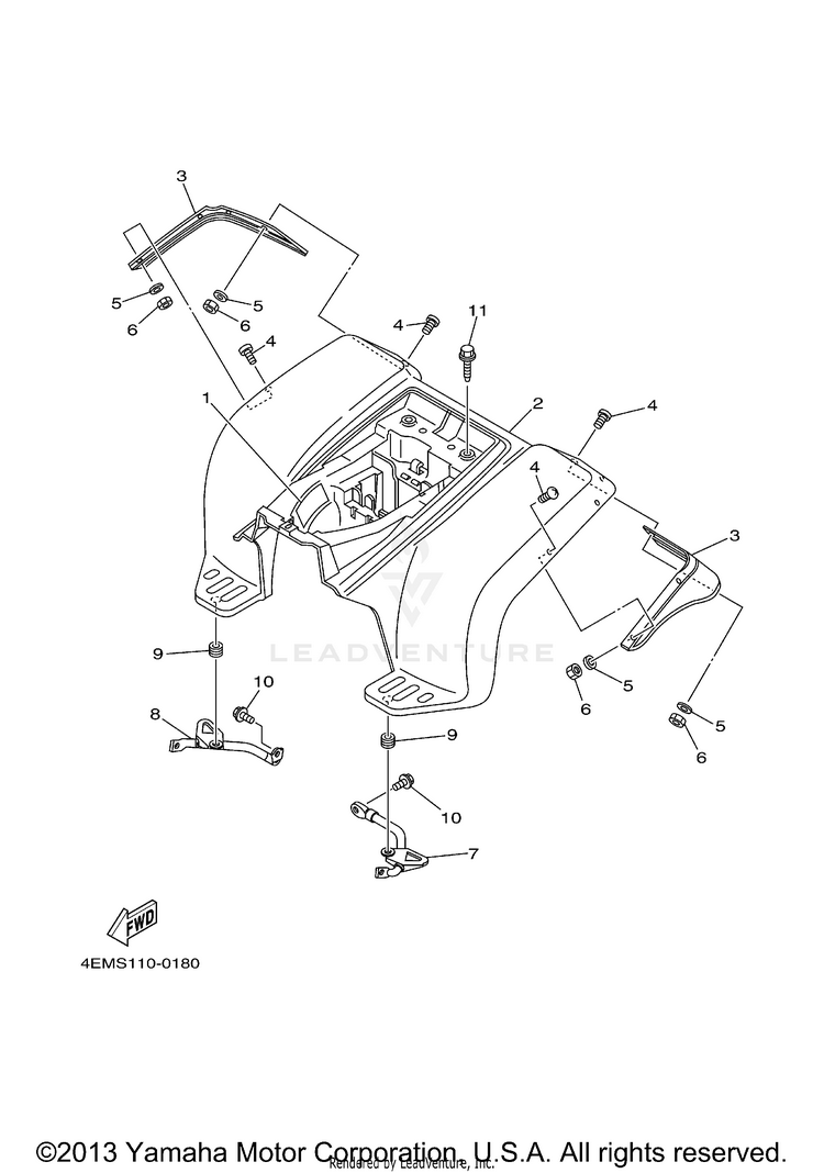 Rear Fender Schematic