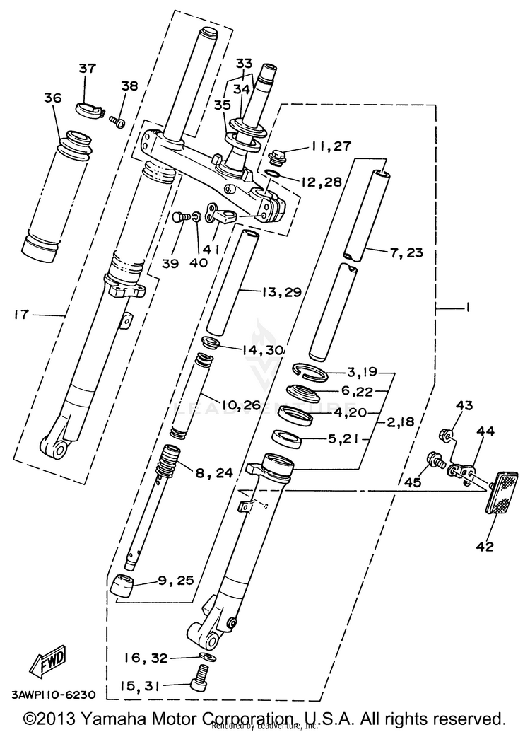Front Fork Schematic