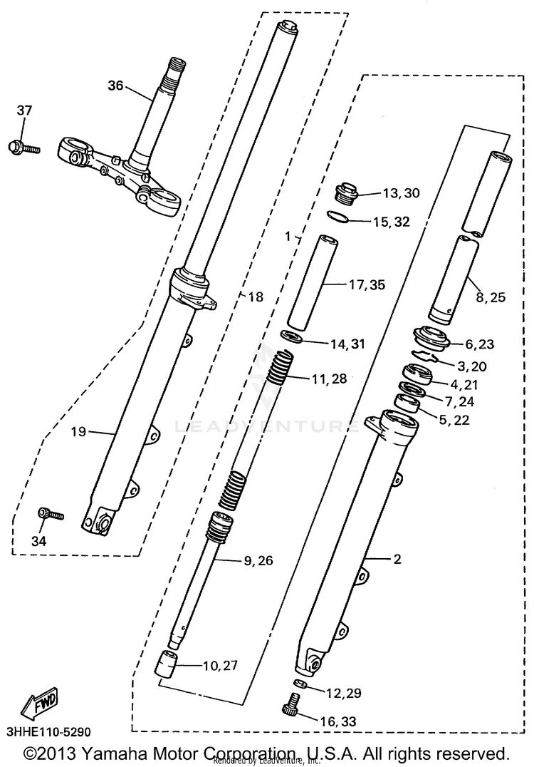 Front Fork Schematic