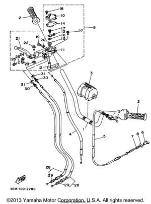 Steering Handle - Cable Schematic