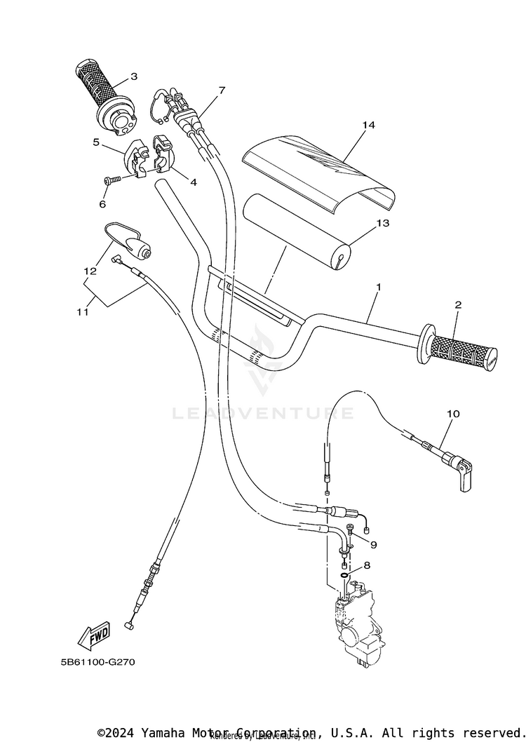 Steering Handle & Cable Schematic