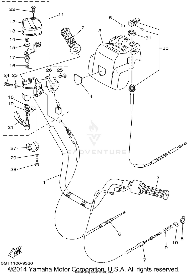 Steering Handle Cable Schematic
