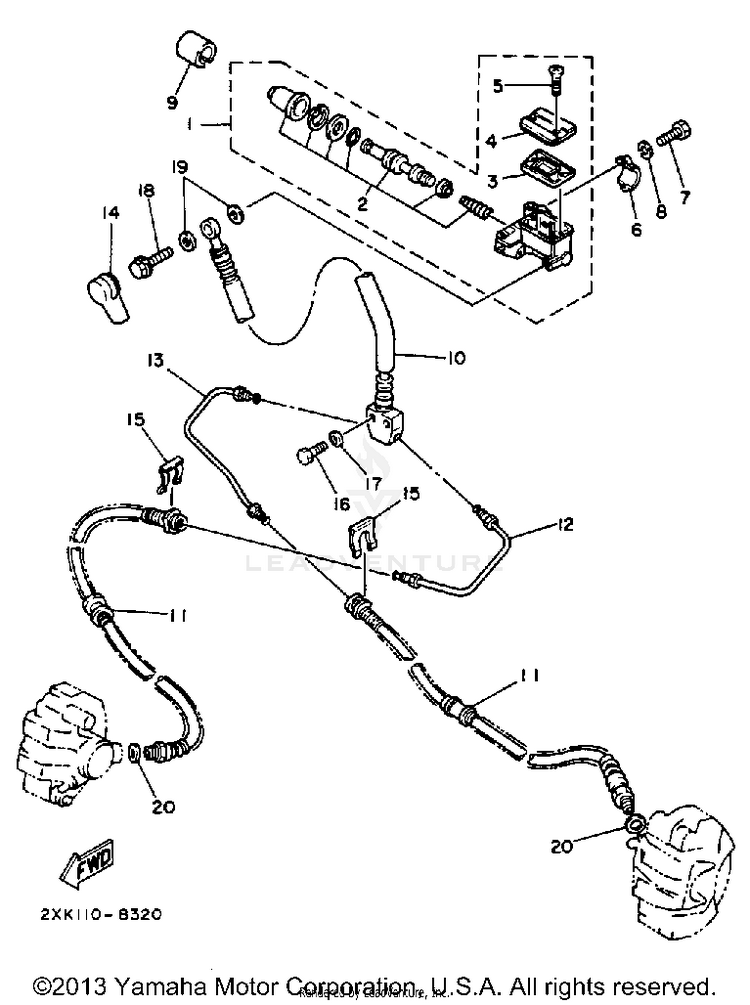 Front Master Cylinder Schematic
