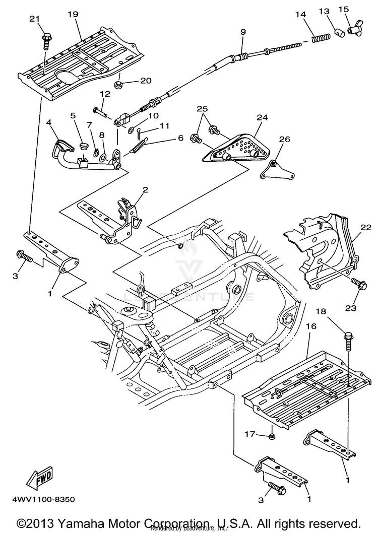 Stand Footrest Schematic