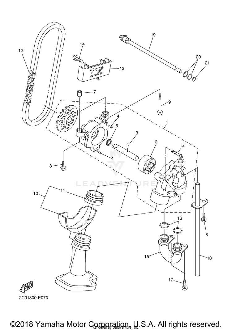 Oil Pump YZFR6 60TH ANNIVERSARY - YZFR6GCY - 2016 Schematic