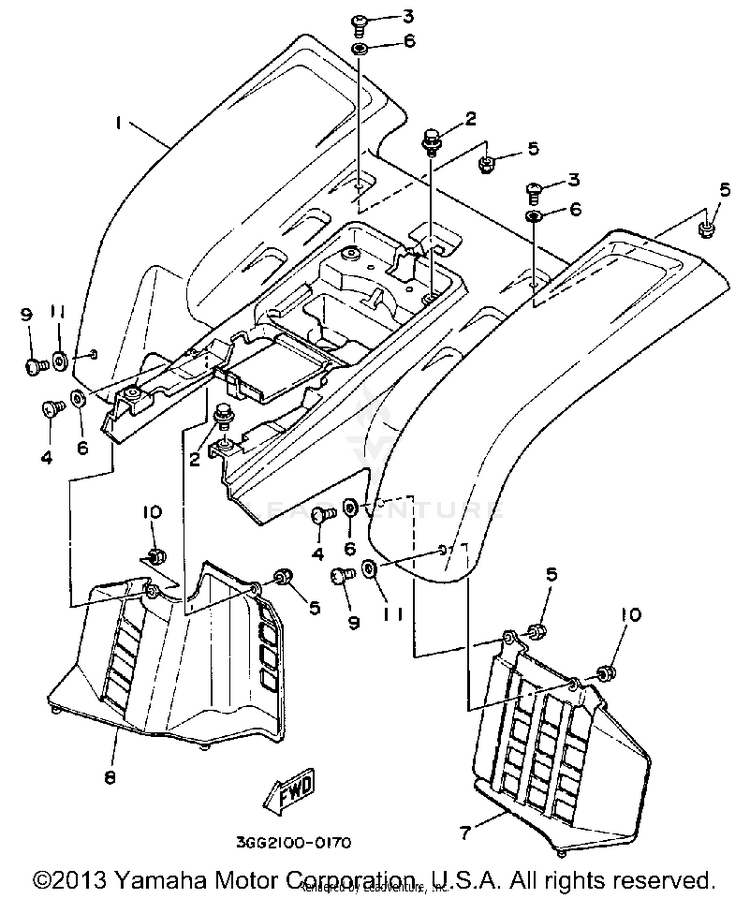Rear Fender Schematic