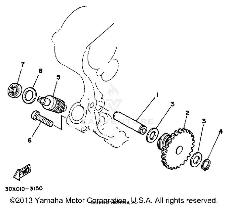 Tachometer Gear Schematic
