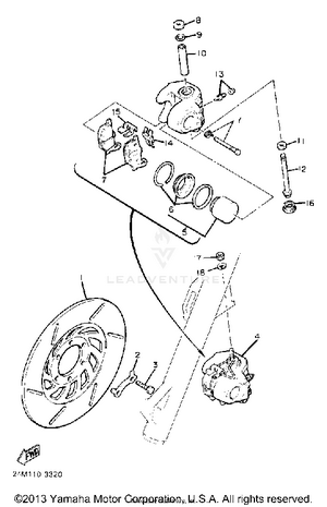 Front Brake Caliper Schematic