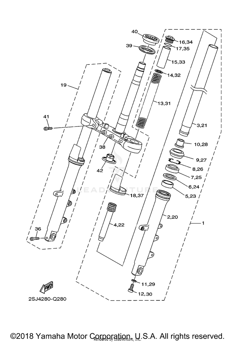 Front Fork Schematic
