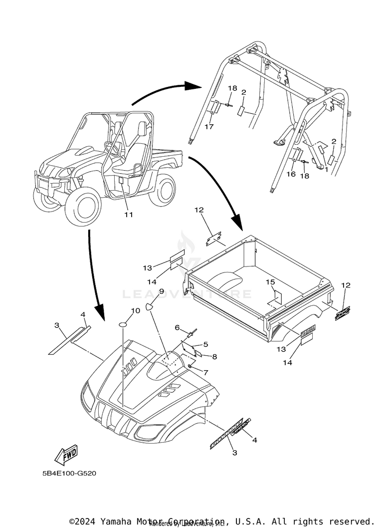 Emblem Label 1 RHINO 700 FI SPORT E - YXR7FSP2Y - 2009 Schematic