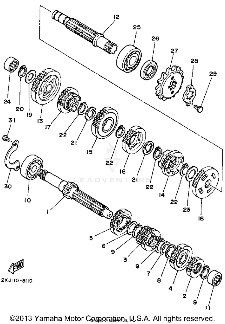 Transmission BLASTER - YFS200B - 1991 Schematic