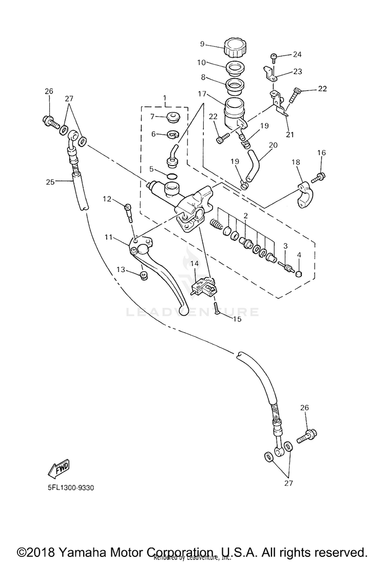 Front Master Cylinder 2 Schematic