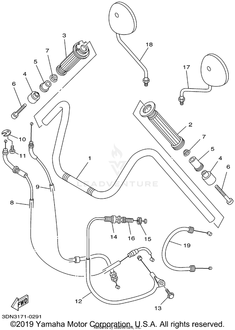 Steering Handle Cable Schematic