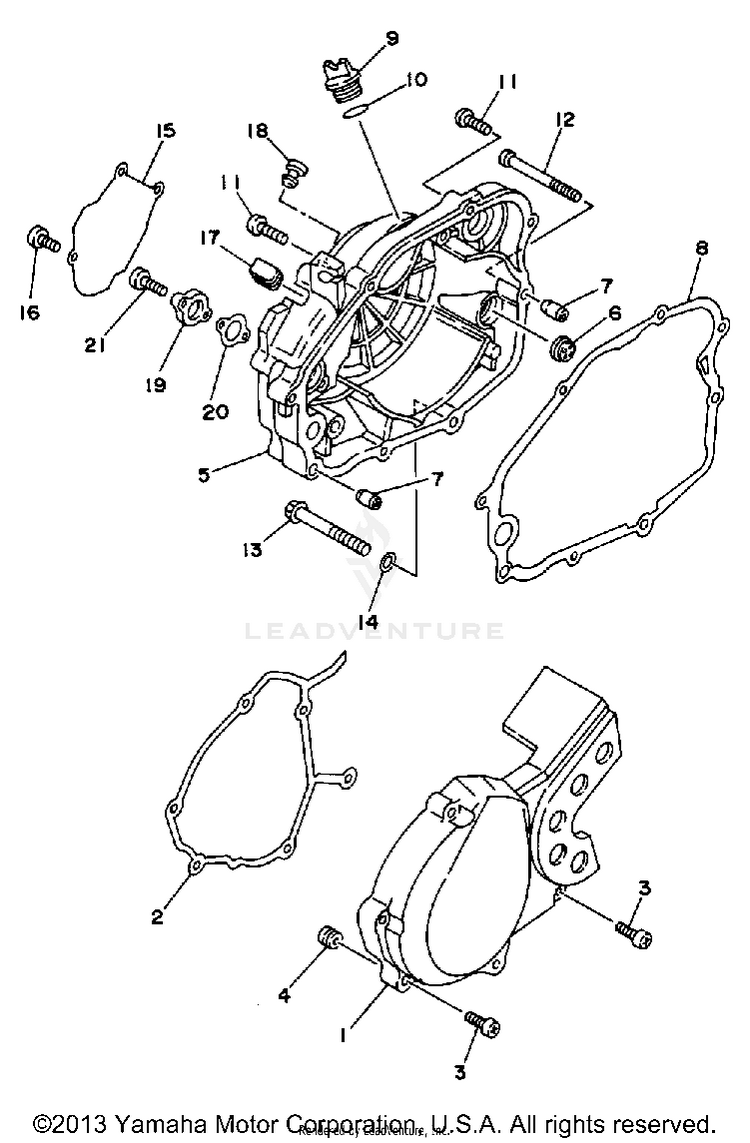 Crankcase Cover 1 Schematic