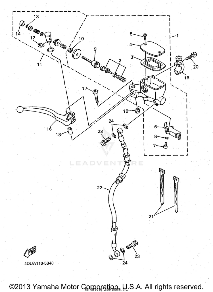 Front Master Cylinder Schematic