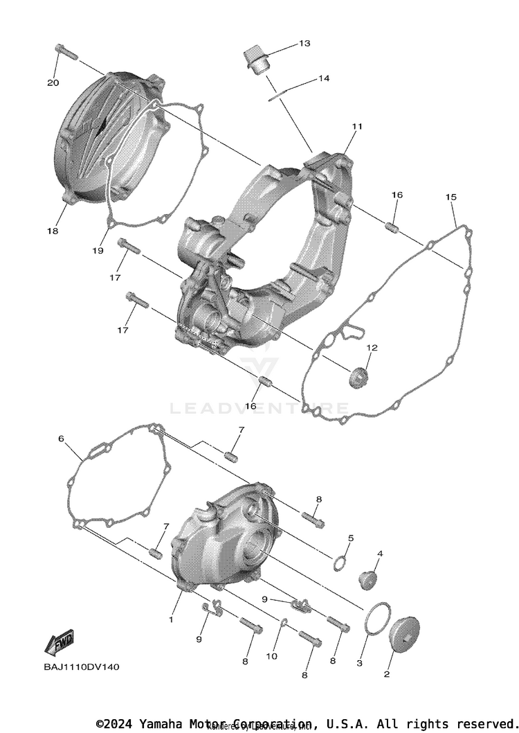 Crankcase Cover 1 Schematic