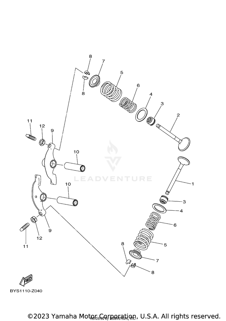 Valve RAPTOR 110 - YFM01RYXRG - 2024 Schematic