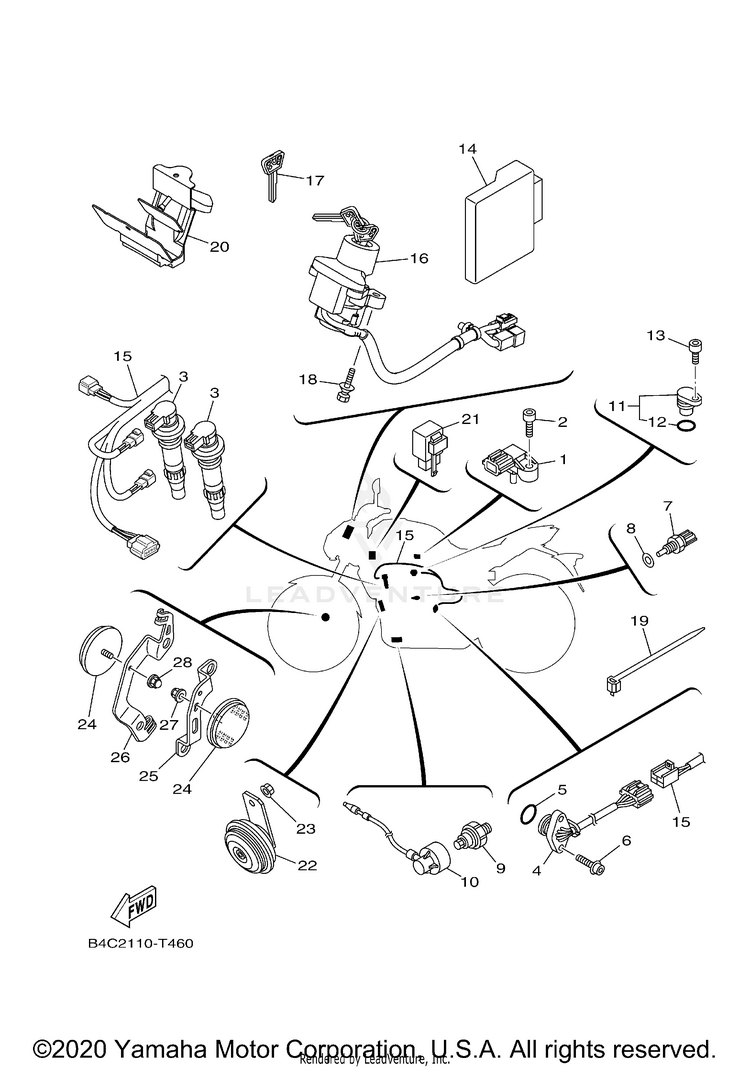 Electrical 2 MT07 - MT07LCB - 2020 Schematic