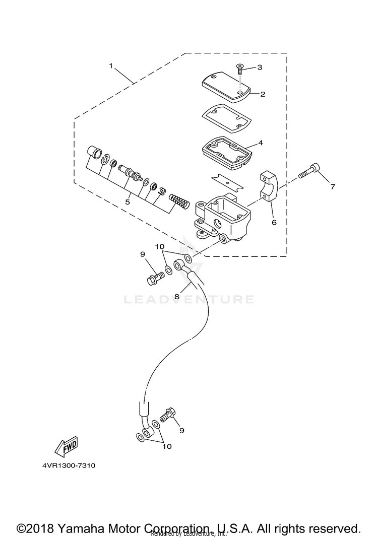 Front Master Cylinder Schematic