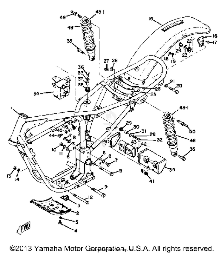 Frame - Rear Cushion - Rear Fender Schematic