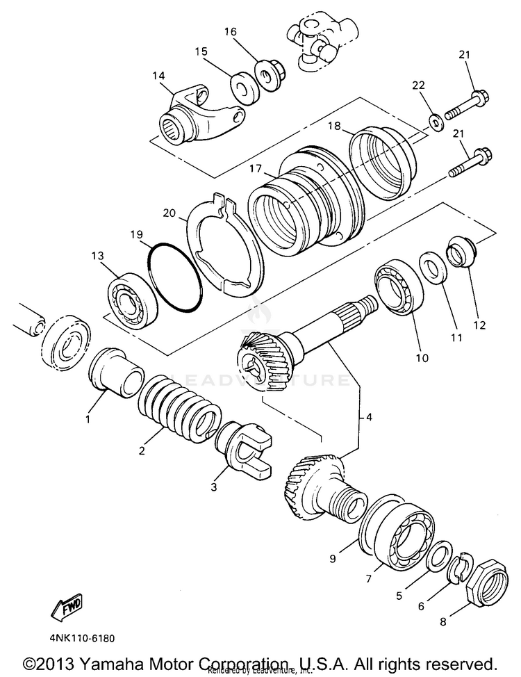 Middle Drive Gear Schematic