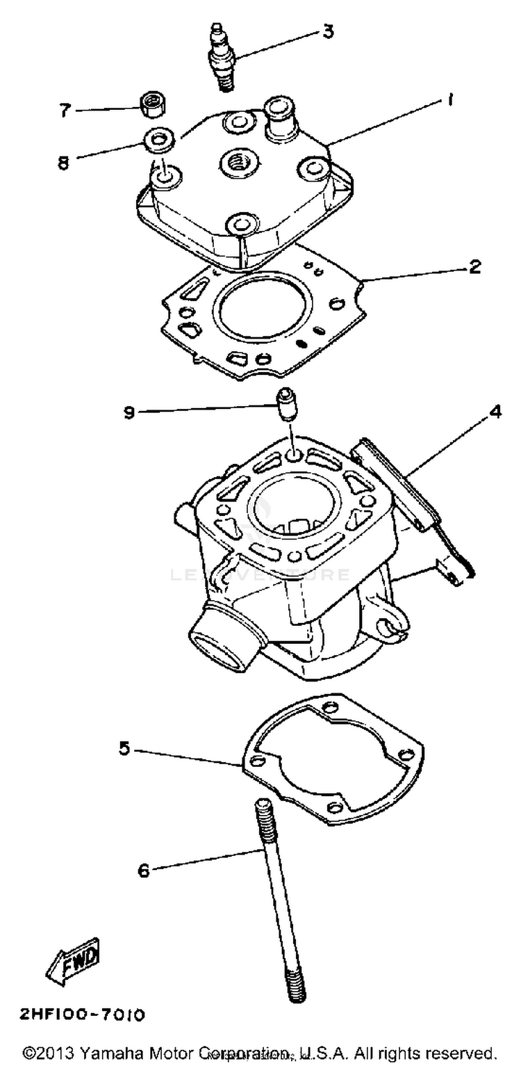 Cylinder Head Cylinder Schematic