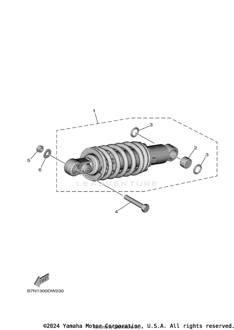 Rear Suspension MT09 - MT09RCB - 2024 Schematic
