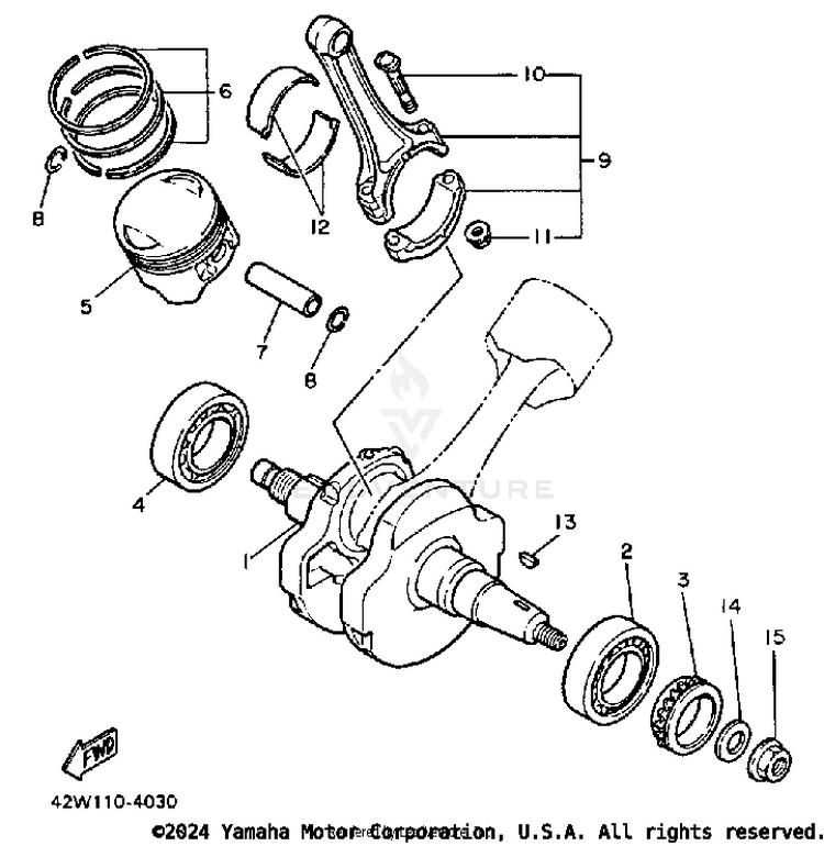 Crankshaft Piston Schematic