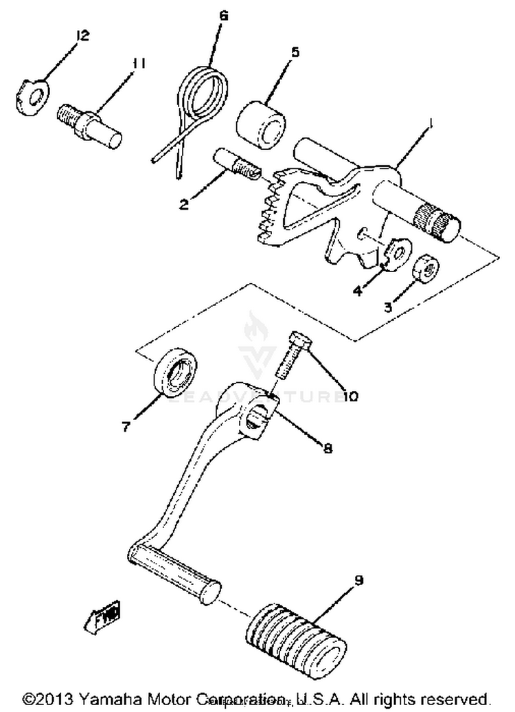 Shift Shaft-Shift Pedal Schematic