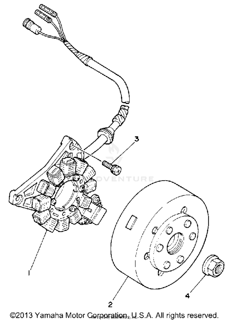 Generator BANSHEE - YFZ350D_MN - 1992 Schematic