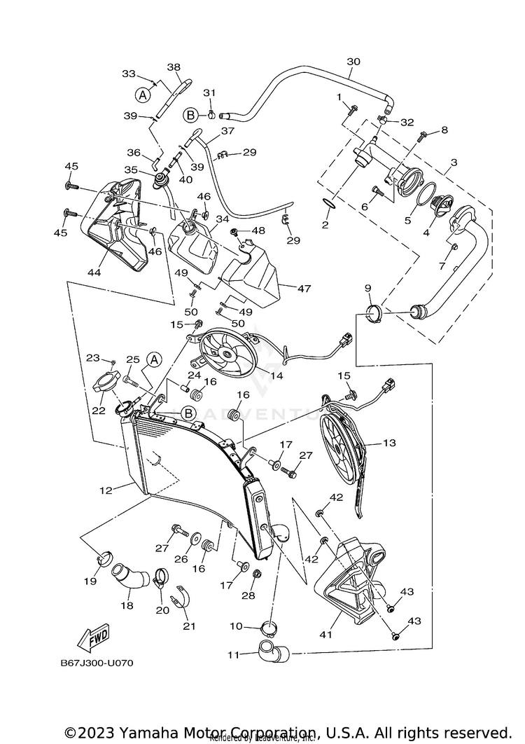 Radiator Hose MT10 - MT10KCB - 2019 Schematic