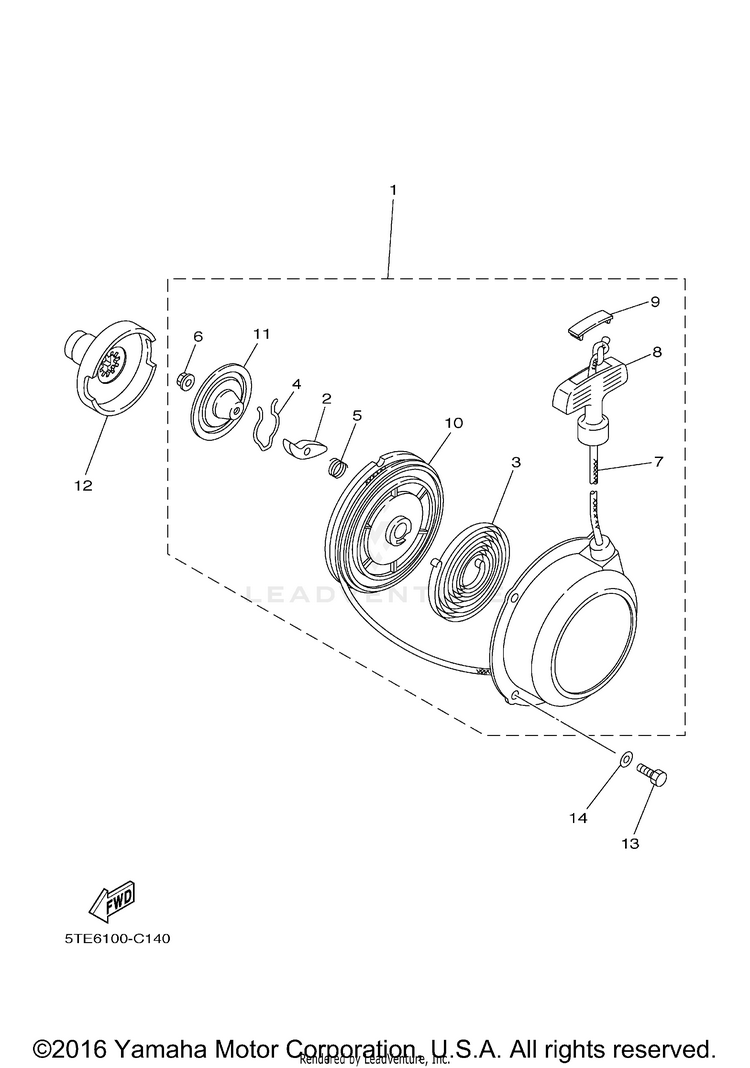 Starter KODIAK 450 4WD - YFM45FAV - 2006 Schematic