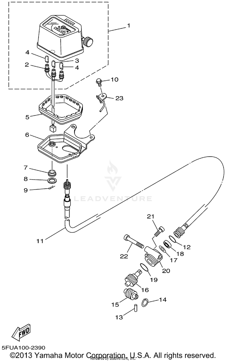 Meter BIG BEAR 400 4WD_REAL TREE XTRA - YFM400FHP - 2002 Schematic