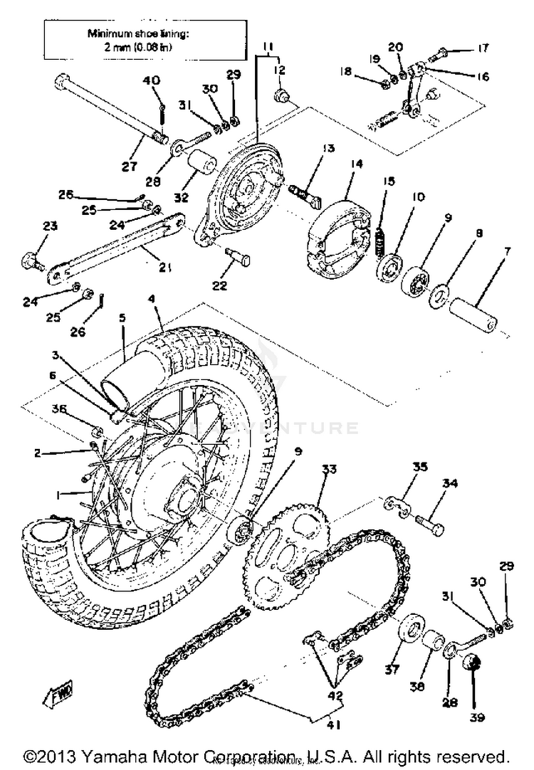 Rear Wheel GTMXE - 1978 Schematic
