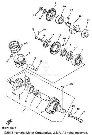 Crankshaft Piston Schematic
