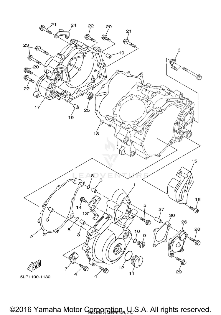 Crankcase Cover 1 Schematic