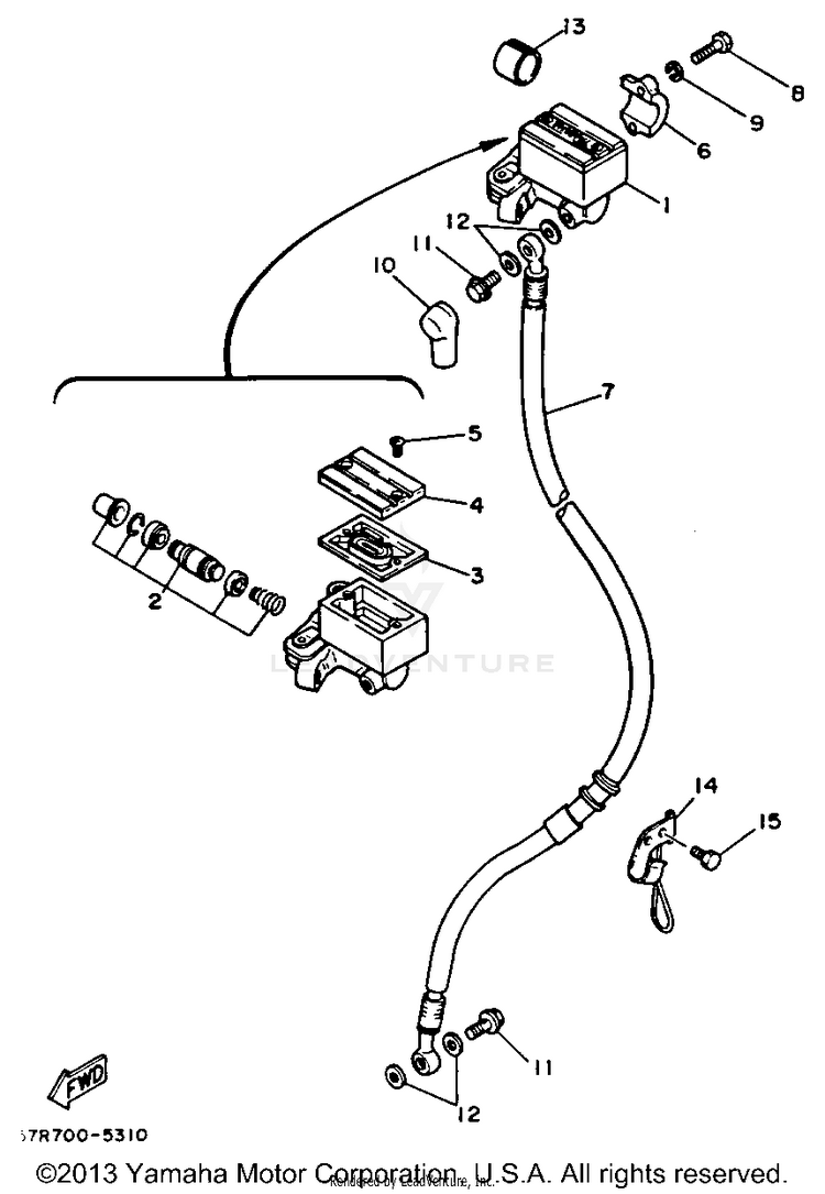 Front Master Cylinder Schematic