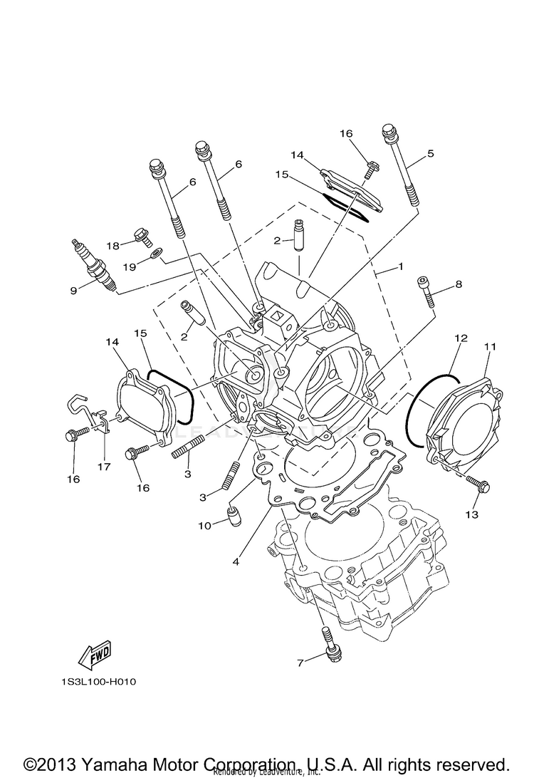 Cylinder Head 700 SPECIAL EDITION - YFM7RSEA - 2011 Schematic