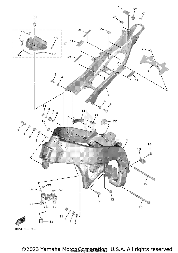 Frame YZFR6 - YZFR6L1CB - 2020 Schematic