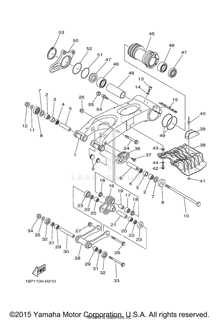 Rear Arm YFZ450R - YFZ45RDL - 2013 Schematic