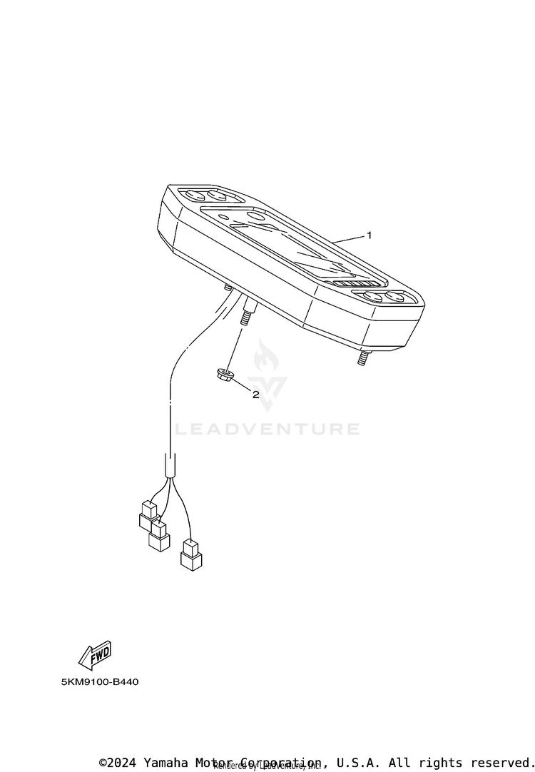 Meter RHINO 700 FI SPORT E - YXR7FSP2Y - 2009 Schematic